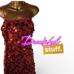Red Sequin Dress (10287)
